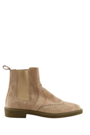 Bottes Hermès Bottines Ebony Beige en Daim, taille 45 - Seconde Main