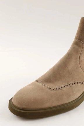 Bottes Hermès Bottines Ebony Beige en Daim