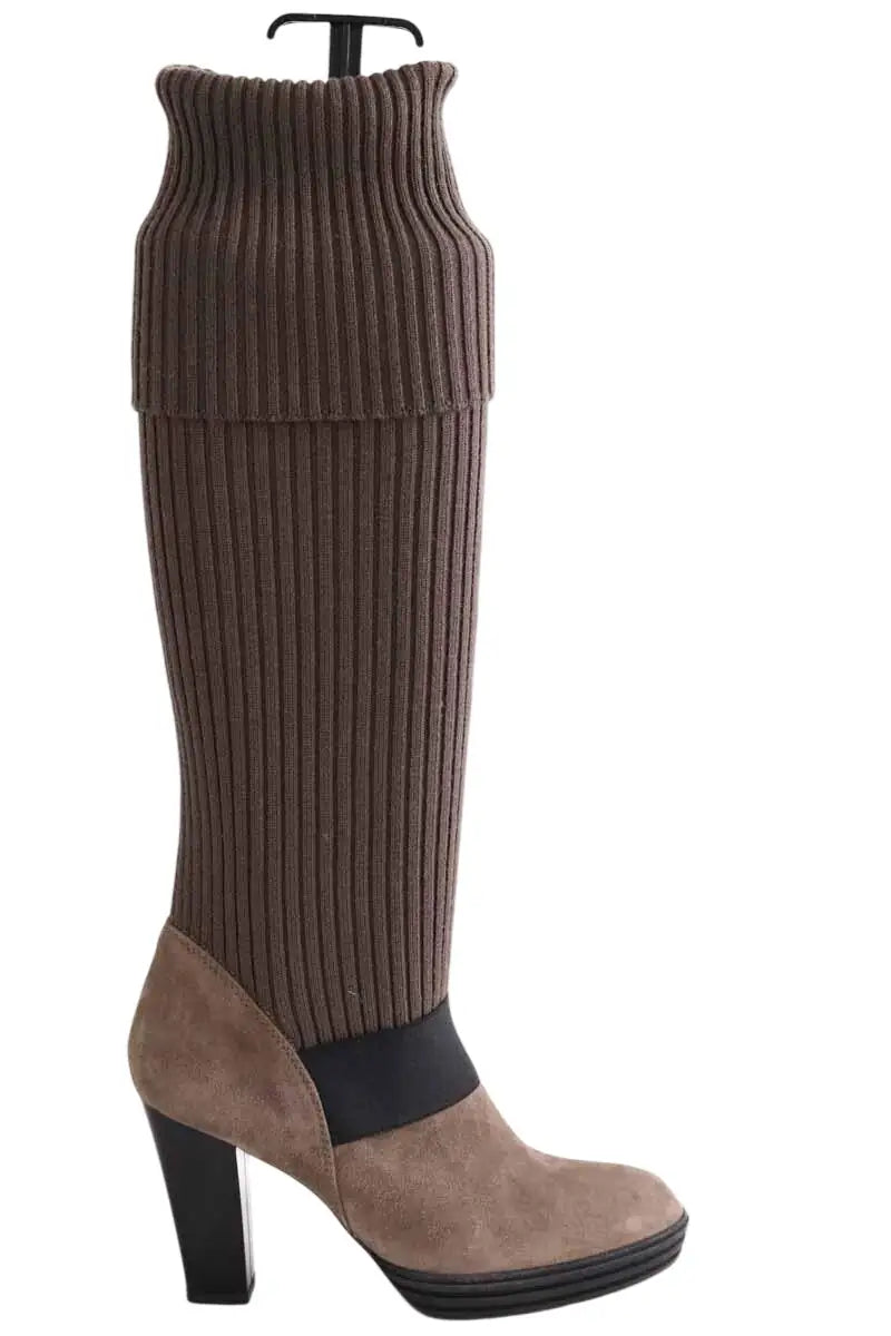 Bottes Hogan Marron en Daim, taille 36 - Seconde Main