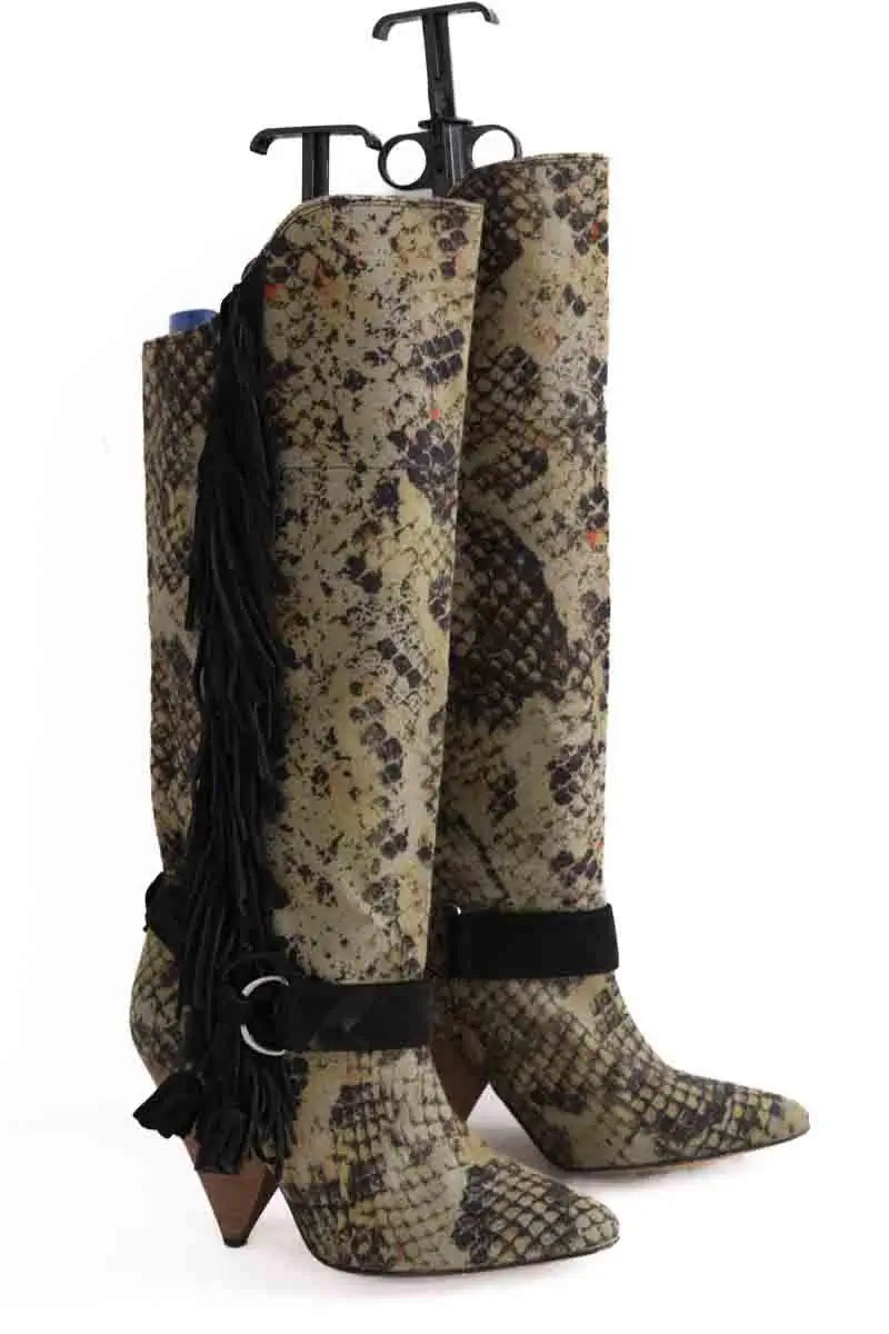 Bottes Isabel Marant Vert en Tissu