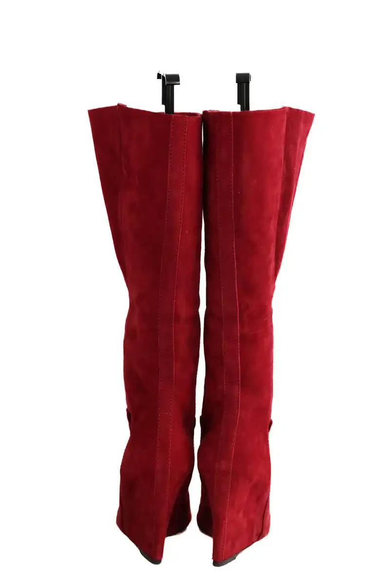 Bottes Jérôme Dreyfuss Bordeaux en Daim