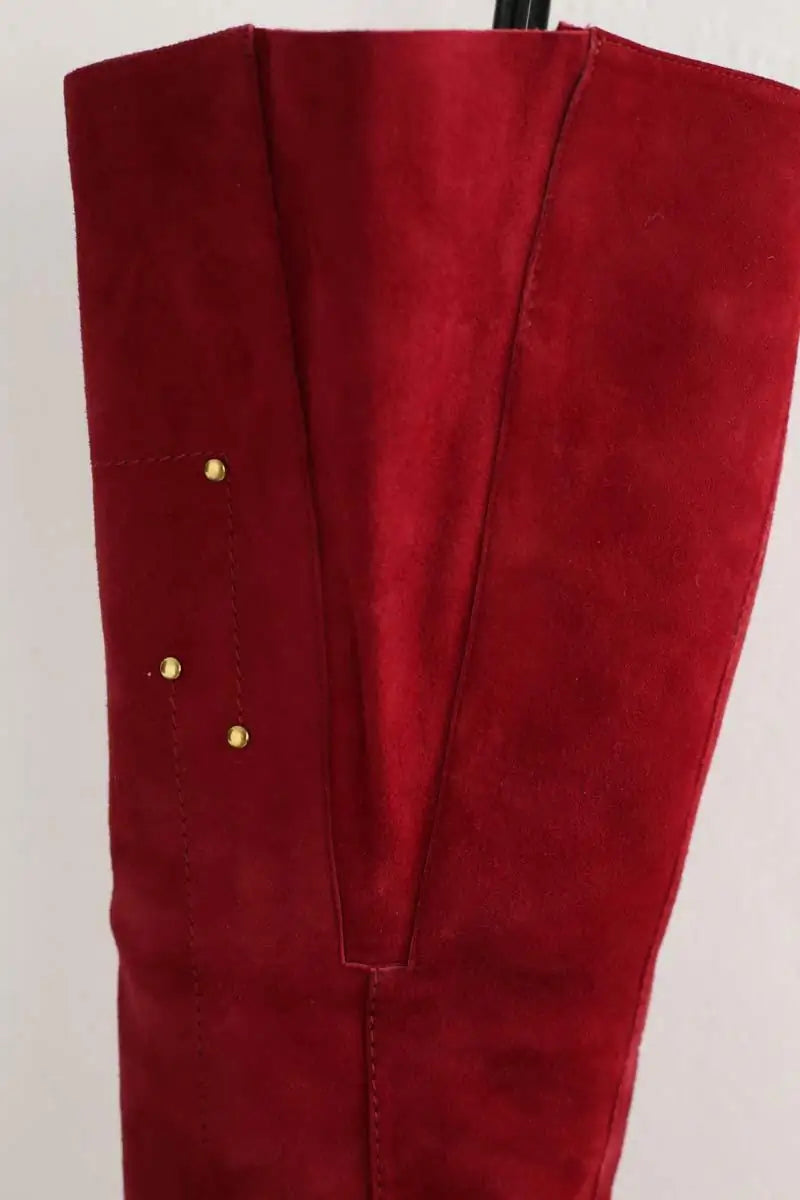 Bottes Jérôme Dreyfuss Bordeaux en Daim