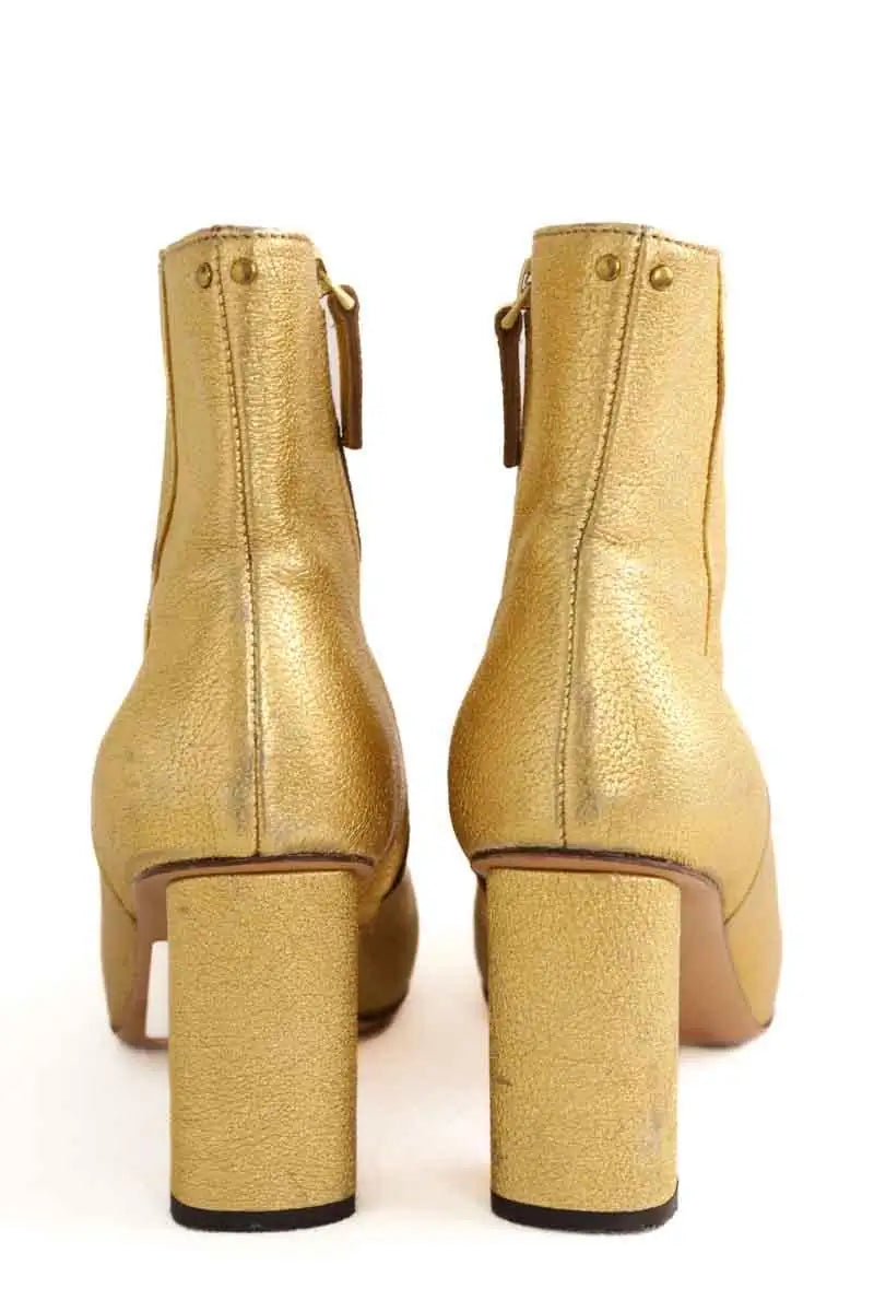 Bottes Jérôme Dreyfuss Doré en Cuir