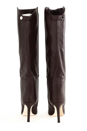 Bottes Jimmy Choo Alizze Knee boot 85 Bordeaux en Cuir
