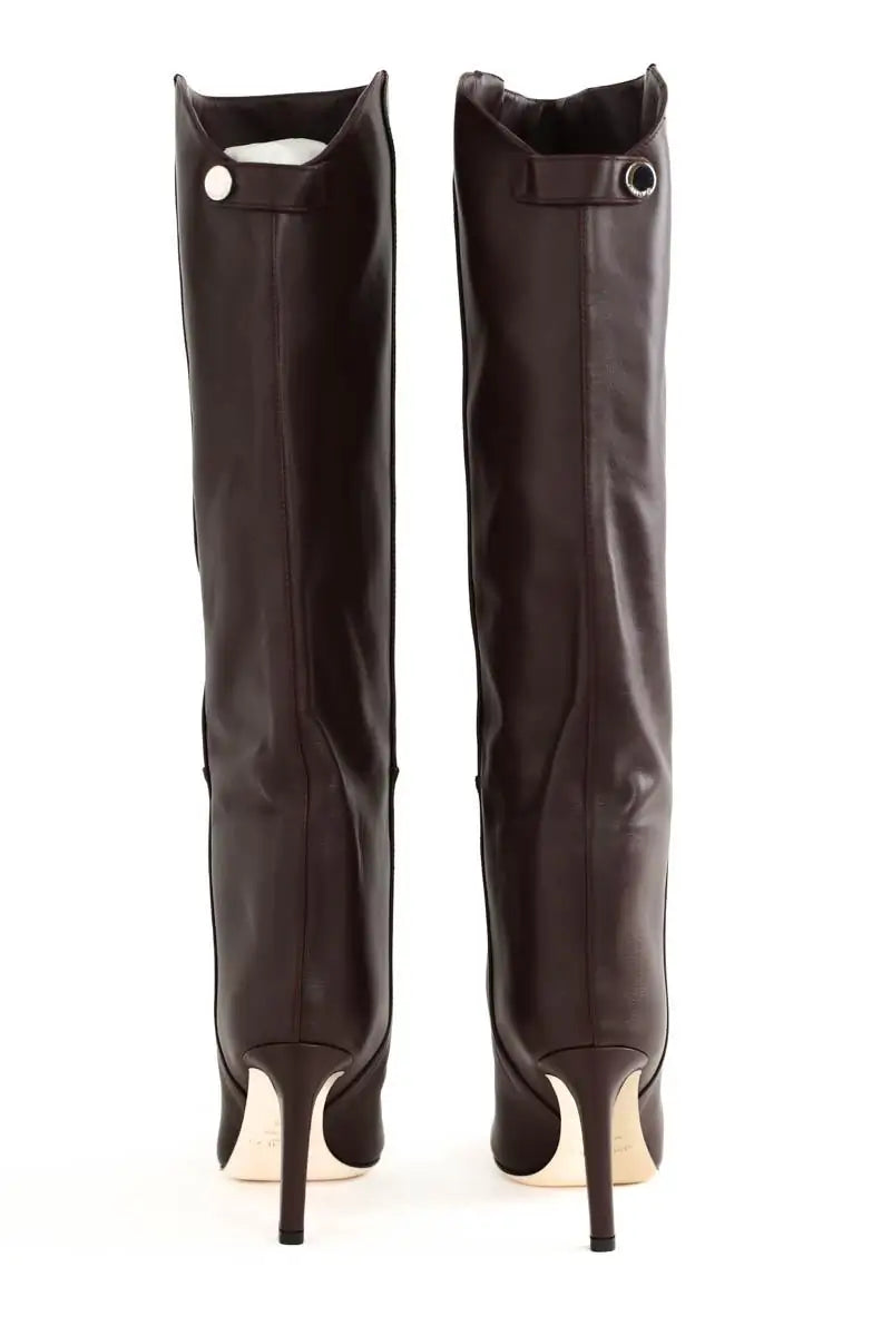 Bottes Jimmy Choo Alizze Knee boot 85 Bordeaux en Cuir