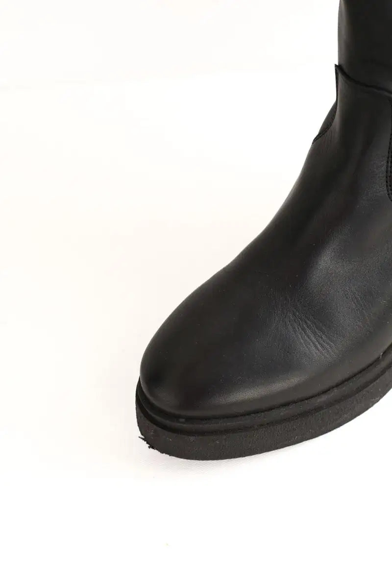 Bottes Maje Noir en Cuir