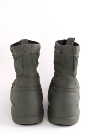 Bottes Moon Boot Kaki en Tissu