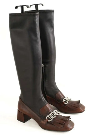 Bottes Prada Marron en Cuir