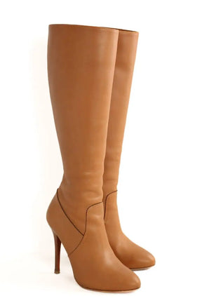 Bottes Ralph Lauren Camel en Cuir