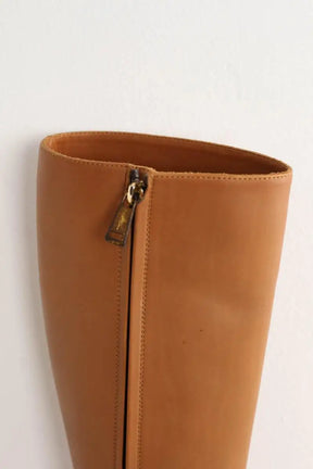 Bottes Ralph Lauren Camel en Cuir