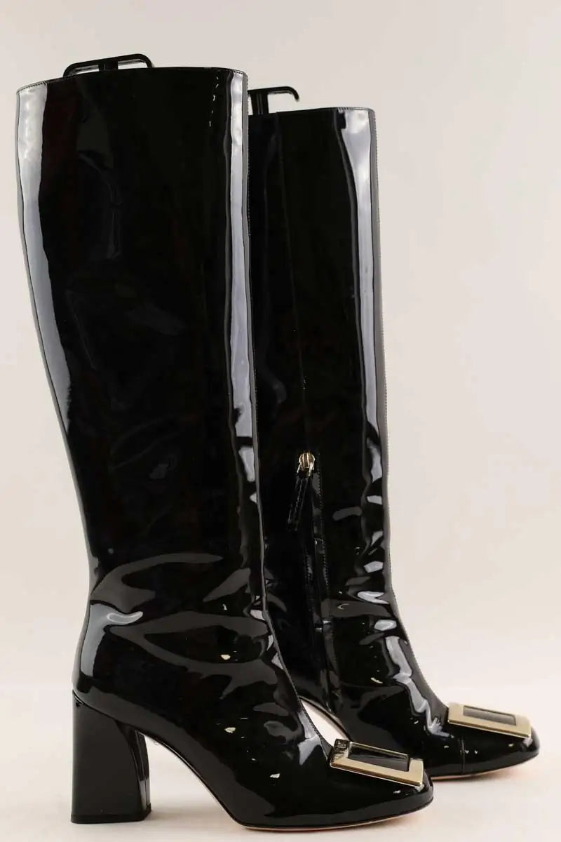 Bottes Roger Vivier Noir en Cuir verni