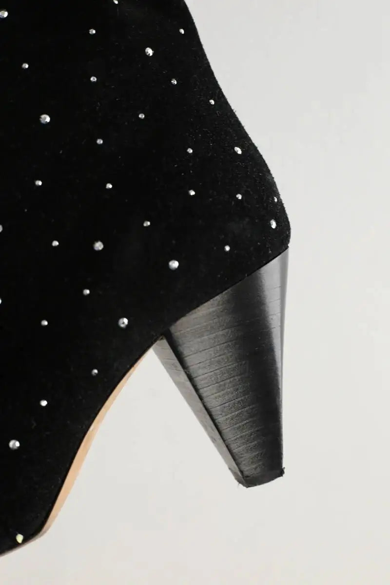 Bottes Sandro Noir en Daim