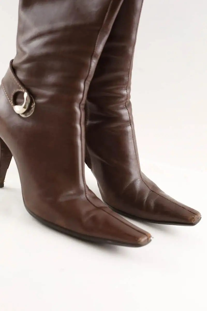 Bottes Sergio Rossi Marron en Cuir