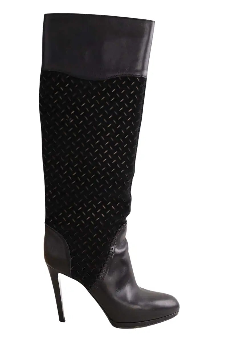 Bottes Sergio Rossi Noir en Cuir, taille 39 - Seconde Main