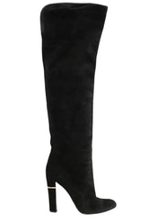 Bottes Sergio Rossi Noir en Daim, taille 39 - Seconde Main