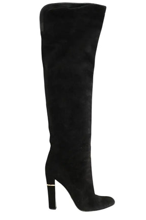 Bottes Sergio Rossi Noir en Daim, taille 39 - Seconde Main