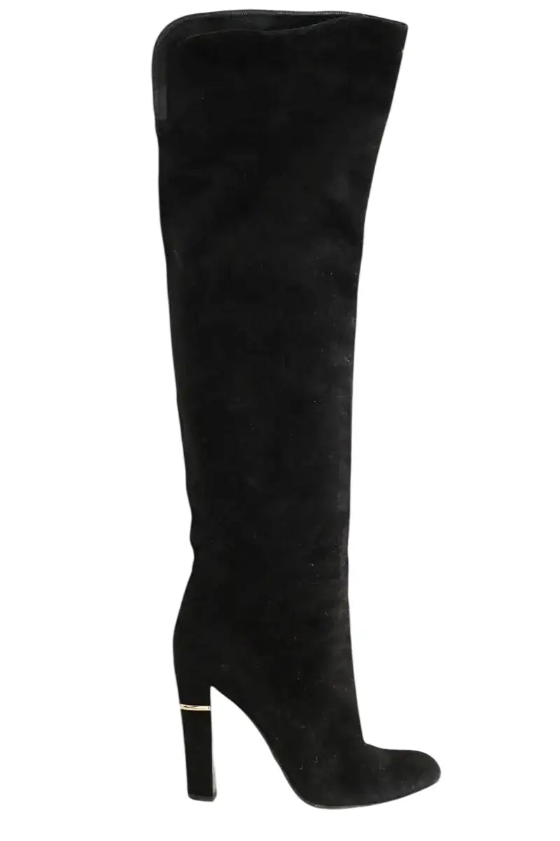 Bottes Sergio Rossi Noir en Daim, taille 39 - Seconde Main