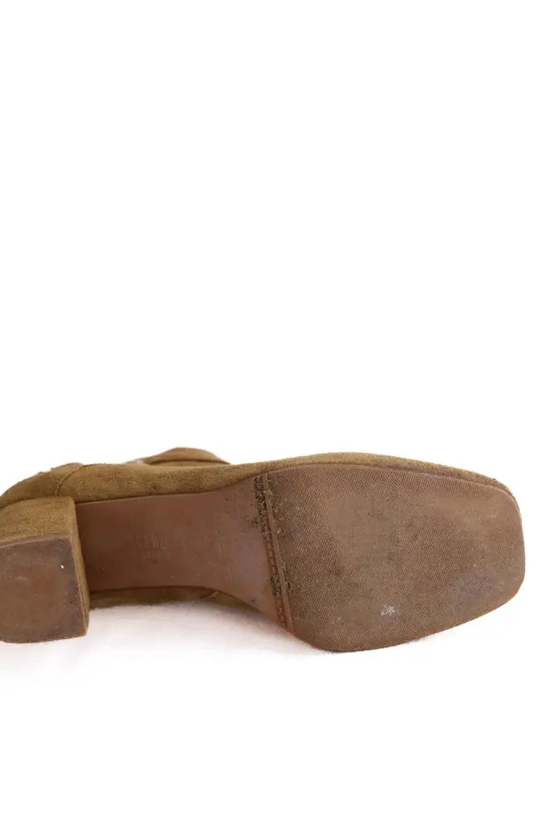 Bottes Sézane Camel en Daim