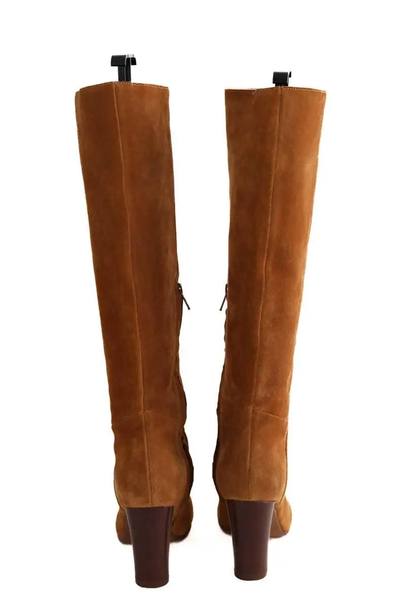 Bottes Sézane Camel en Daim