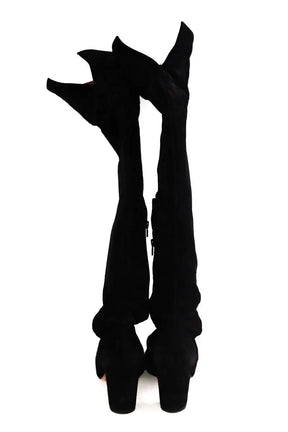 Bottes Sézane Noir en Daim