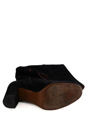 Bottes Sézane Noir en Daim
