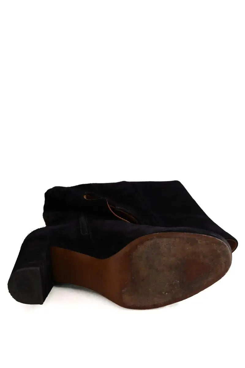 Bottes Sézane Noir en Daim