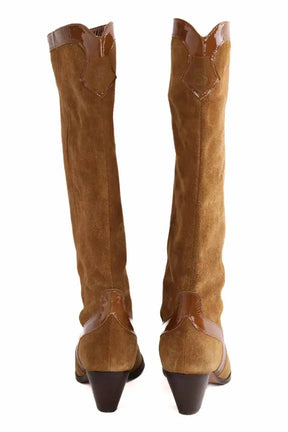 Bottes Socque Camel en Daim