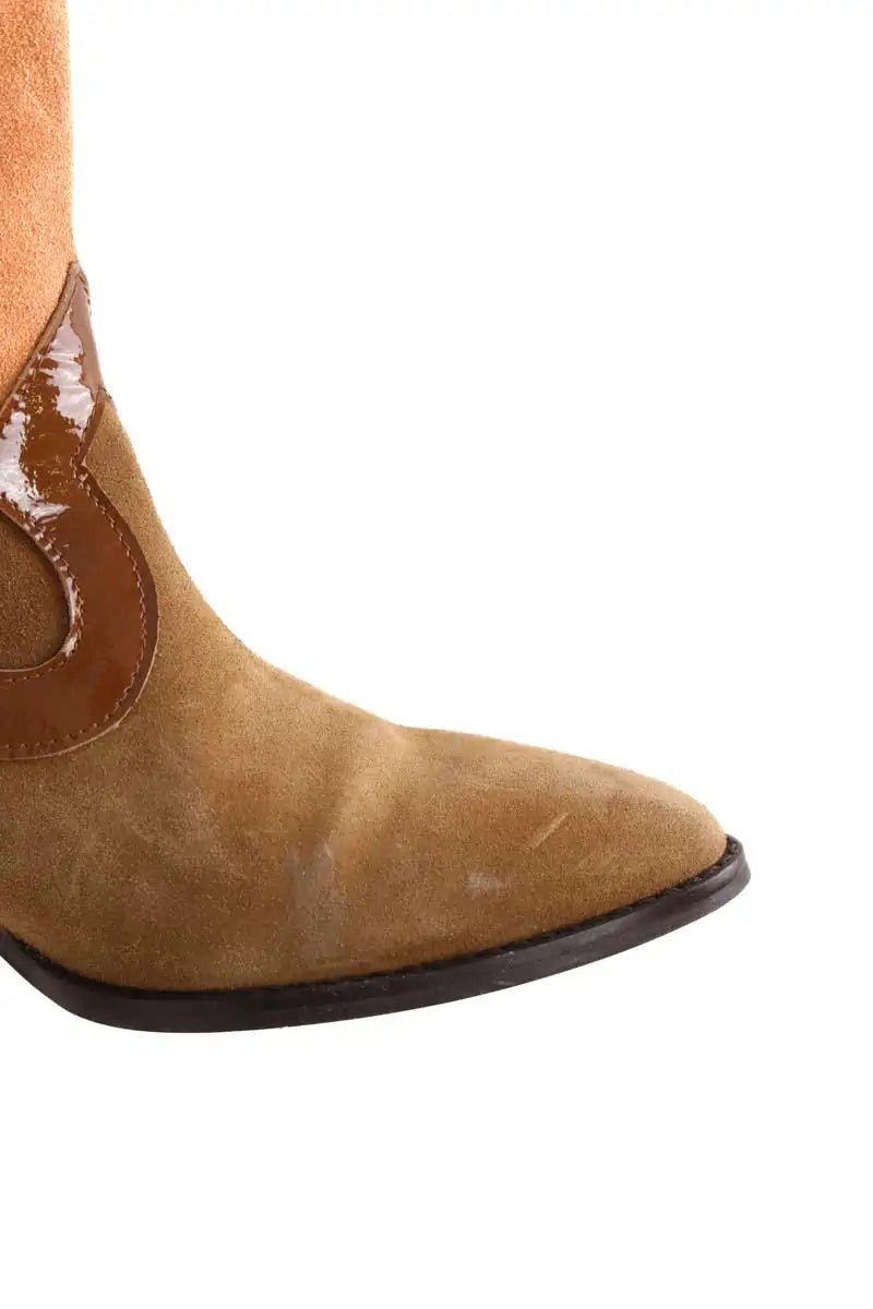 Bottes Socque Camel en Daim