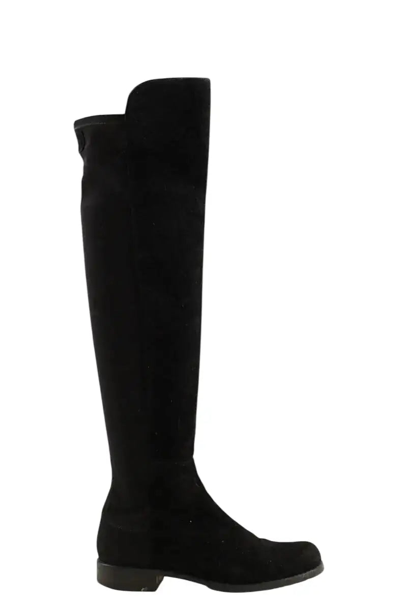 Bottes Stuart Weitzman Noir en Daim, taille 36 - Seconde Main