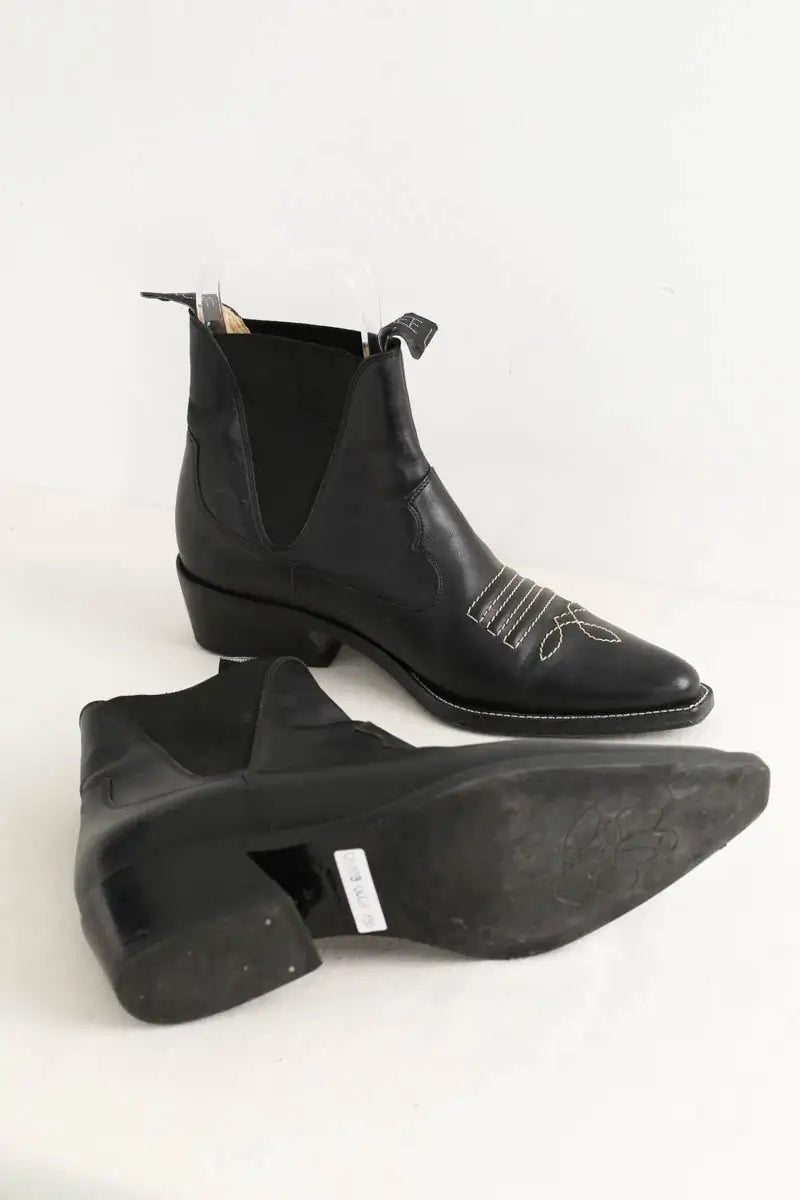 Bottes western Free Lance Noir en Cuir