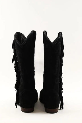 Bottes western Shiloh Noir en Daim