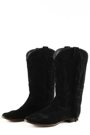Bottes western Shiloh Noir en Daim