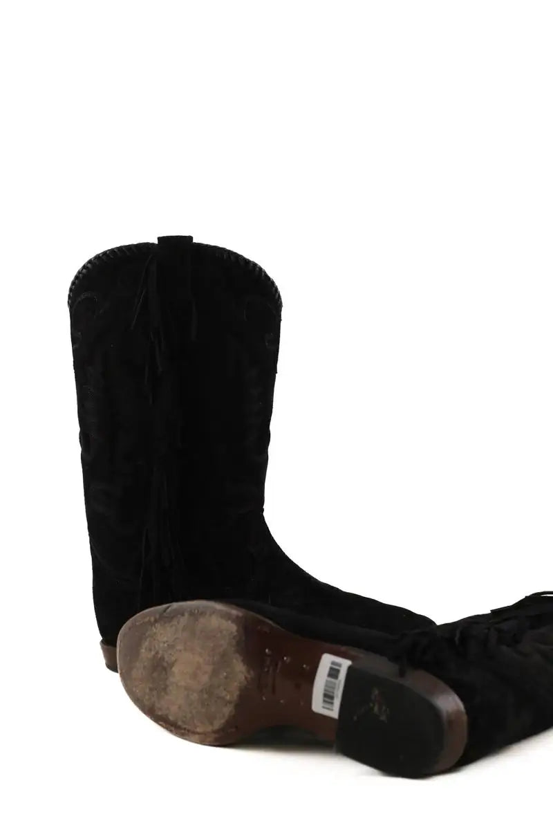 Bottes western Shiloh Noir en Daim