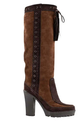 Bottes Yves Saint Laurent Marron en Daim, taille 40 - Seconde Main