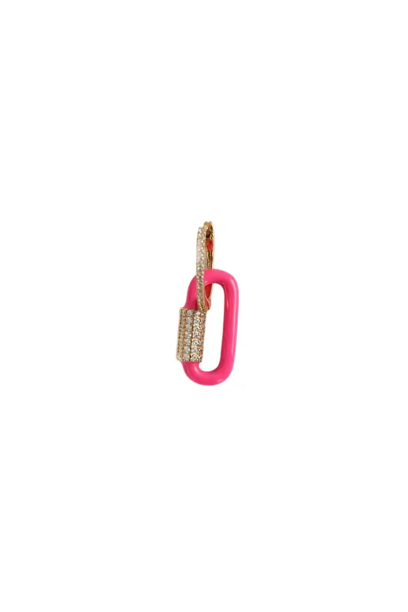 Boucles d'oreilles APM Monaco Rose en Argent - Seconde Main