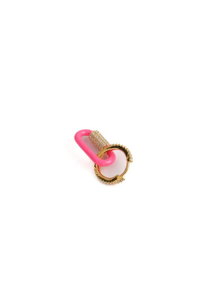 Boucles d'oreilles APM Monaco Rose en Argent