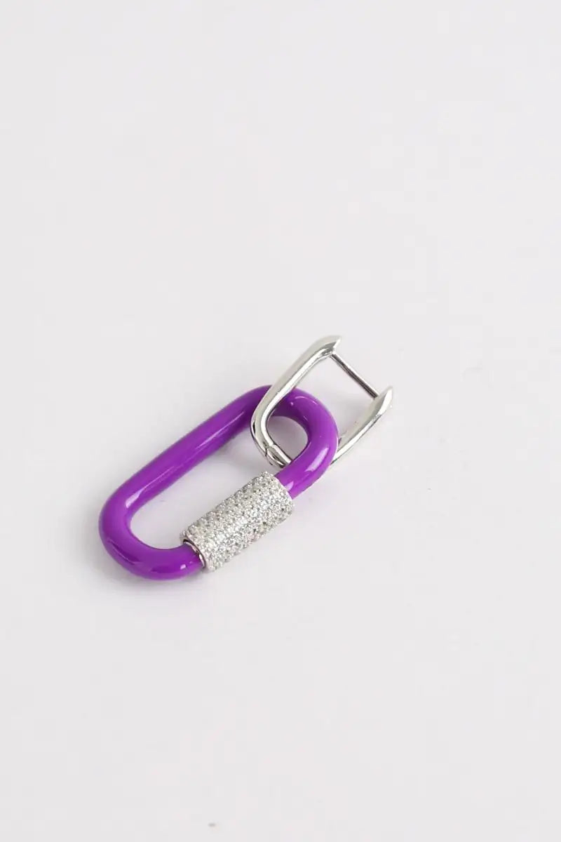 Boucles d'oreilles APM Monaco Violet en Argent