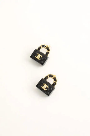 Boucles d'oreilles Chanel Noir en Acier