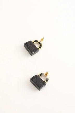 Boucles d'oreilles Chanel Noir en Acier