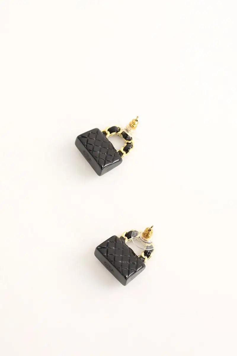 Boucles d'oreilles Chanel Noir en Acier