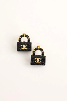 Boucles d'oreilles Chanel Noir en Acier