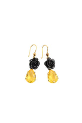 Boucles d'oreilles Prada Jaune en Cristal - Seconde Main