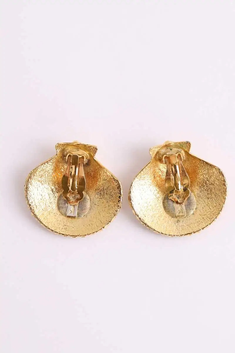 Boucles d'oreilles Saint Laurent Doré en Métal