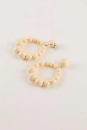 Boucles d'oreilles Sézane Ecru en Autres