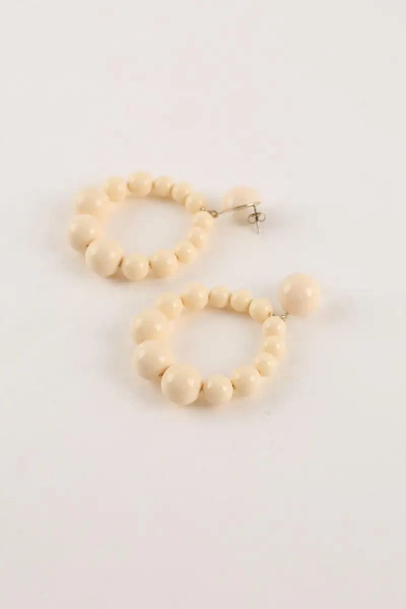 Boucles d'oreilles Sézane Ecru en Autres