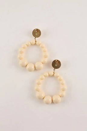 Boucles d'oreilles Sézane Ecru en Autres