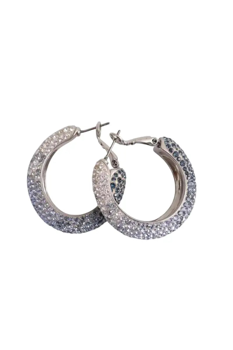 Boucles d'oreilles Swarovski Bleu en Cristal - Seconde Main