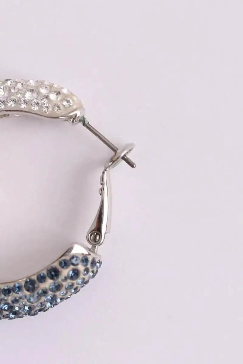 Boucles d'oreilles Swarovski Bleu en Cristal