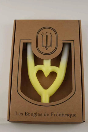 Bougie Les Bougies de Frédérique Cœur Jaune en 
