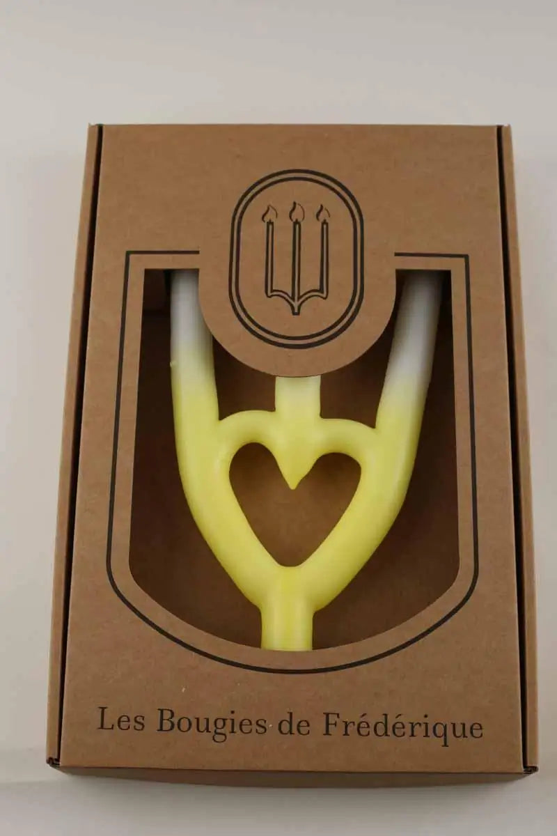 Bougie Les Bougies de Frédérique Cœur Jaune en 